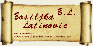 Bosiljka Latinović vizit kartica